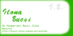 ilona bucsi business card